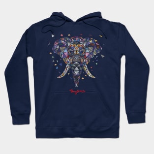 Geometric Elephant Art Hoodie